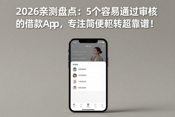2026亲测盘点:5个容易通过审核的借款app,专注简便周转超靠谱!