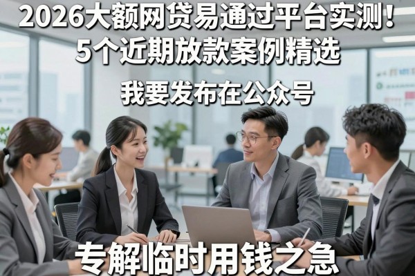 2026大额网贷易通过平台实测!5个近期放款案例精选,专解临时用钱之急