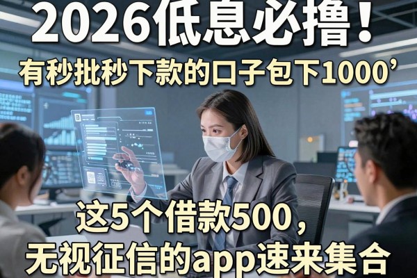 2026低息必撸！有秒批秒下款的口子包下1000，这5个借款500无视征信的app速来集合