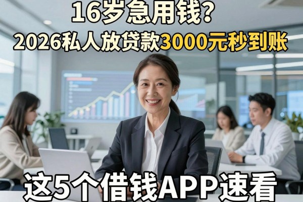 16岁急用钱?2026私人放贷款3000元秒到账,这5个借钱APP速看!