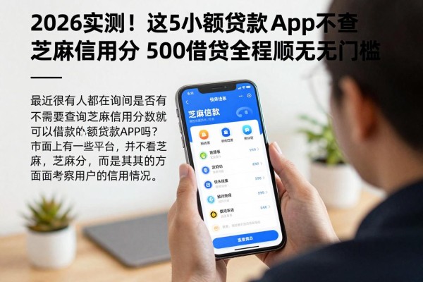 2026实测！这5个小额贷款app不查芝麻信用分，5000借款全程顺畅无门槛