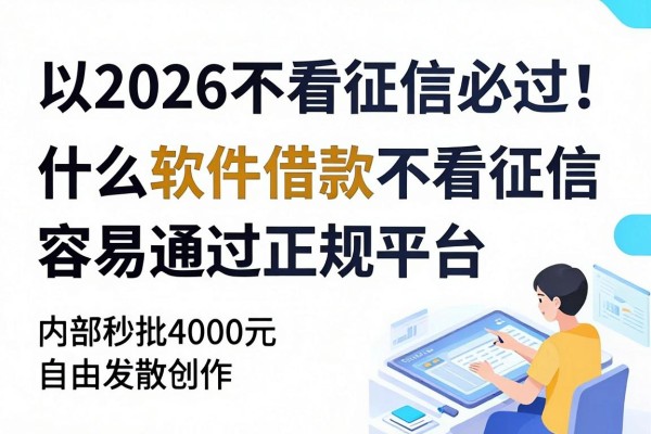 2026不看征信必过!什么软件借款不看征信容易通过正规平台,内部秒批4000元