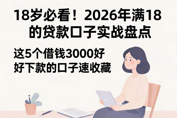 18岁必看！2026年满18的贷款口子实战盘点，这5个借钱3000好下款的口子速收藏