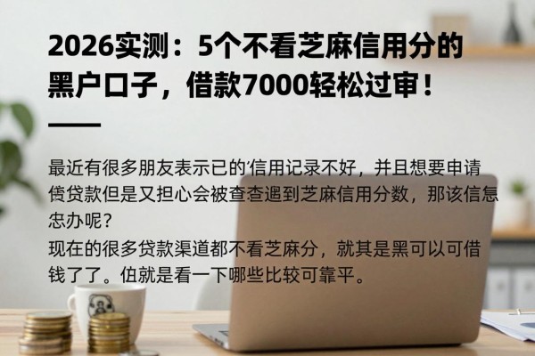 2026实测:5个不看芝麻信用分的黑户口子,借款7000轻松过审!