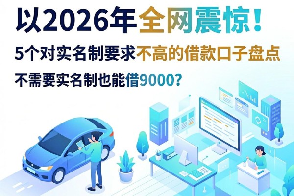2026年全网震惊！5个对实名制要求不高的借款口子盘点，哪些贷款口子不需要实名制也能借9000？