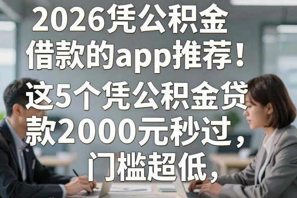 2026凭公积金借款的app推荐!这5个凭公积金贷款2000元秒过,门槛超低