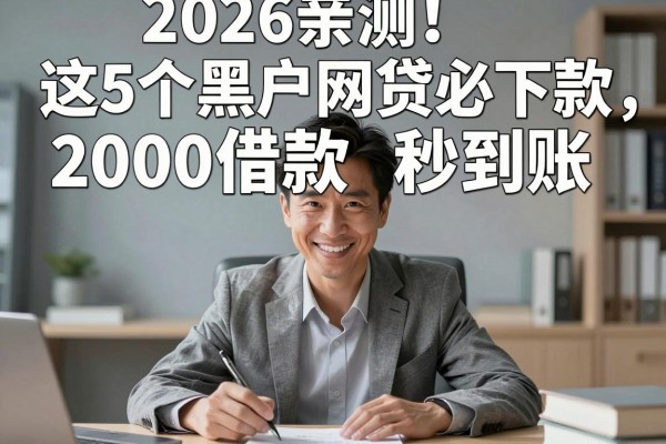 2026亲测！这5个黑户网贷必下款，2000借款秒到账！