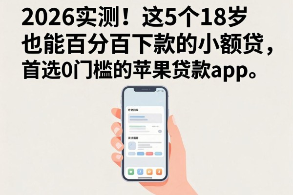 2026实测!这5个18岁也能百分百下款的小额贷,首选0门槛的苹果贷款app