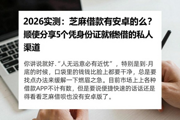 2026实测：芝麻借款有安卓的么？顺便分享5个凭身份证就能借的私人渠道