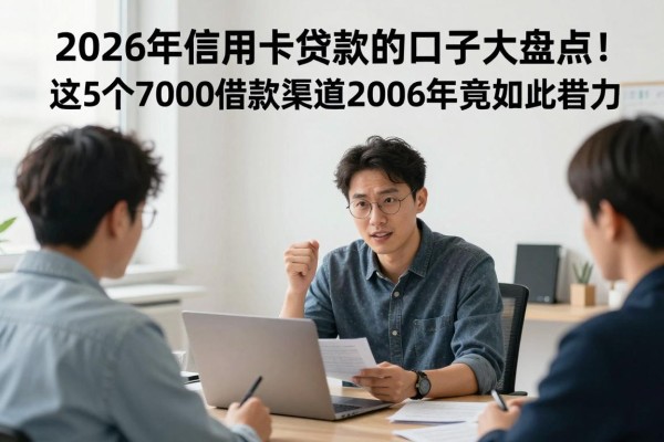 2026年信用卡贷款的口子大盘点!这5个7000借款渠道2026年竟如此给力