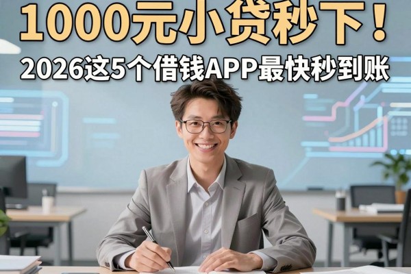 1000元小贷秒下!2026这5个借钱APP最快秒到账