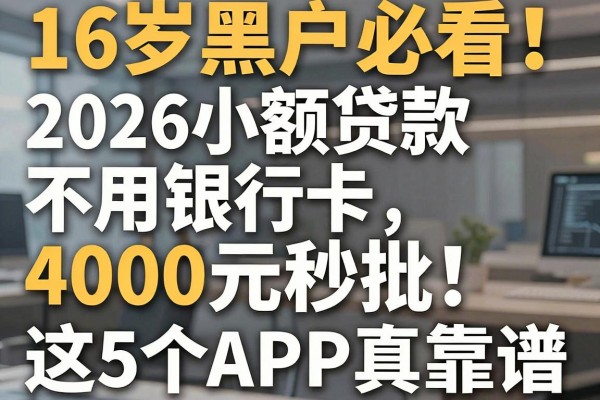 16岁黑户必看!2026小额贷款不用银行卡,4000元秒批这5个APP真靠谱