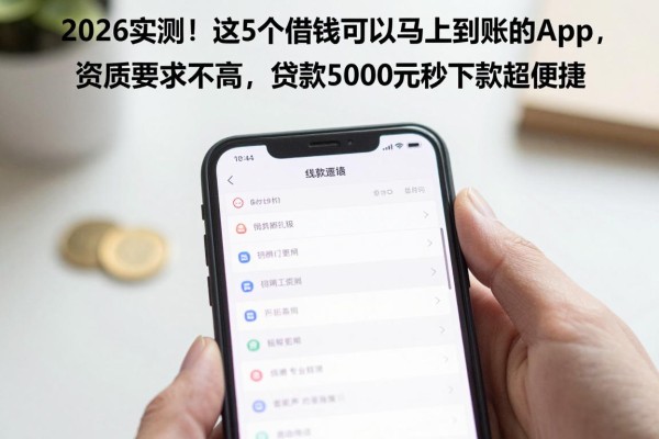 2026实测！这5个借钱可以马上到账的app，资质要求不高，贷款5000元秒下款超便捷