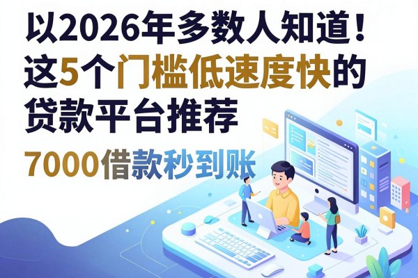 2026年多数人不知道!这5个门槛低速度快的贷款平台推荐,7000借款秒到账