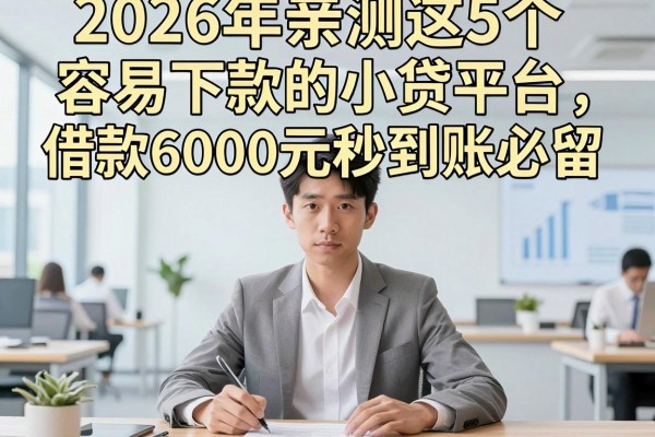 2026年亲测这5个容易下款的小贷平台,借款6000元秒到账必留!