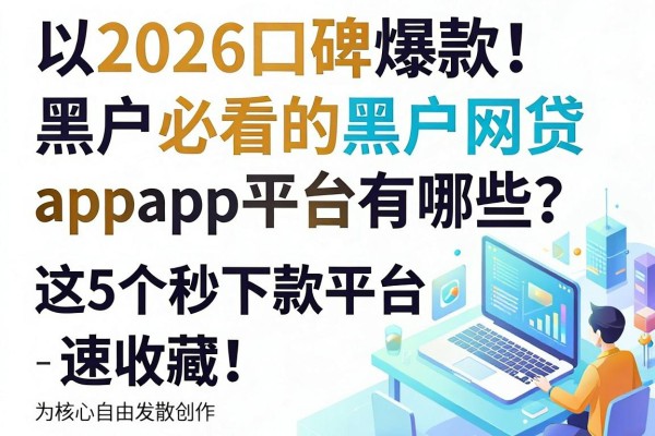 2026口碑爆款！黑户必看的黑户网贷app平台有哪些？这5个秒下款平台速收藏！