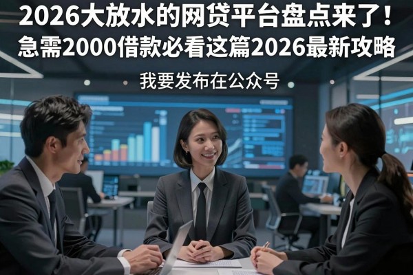 2026大放水的网贷平台盘点来了!急需2000借款必看这篇2026最新攻略