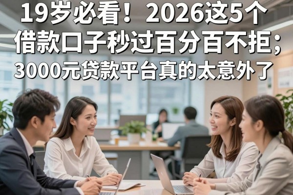 19岁必看！2026这5个借款口子秒过百分百不拒，3000元贷款平台真的太意外了