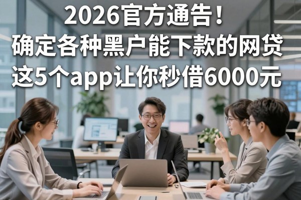 2026官方通告!确定各种黑户能下款的网贷,这5个App让你秒借6000元