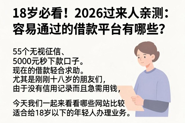 18岁必看！2026过来人亲测：容易通过的借款平台有哪些？附5个无视征信、5000元秒下款口子