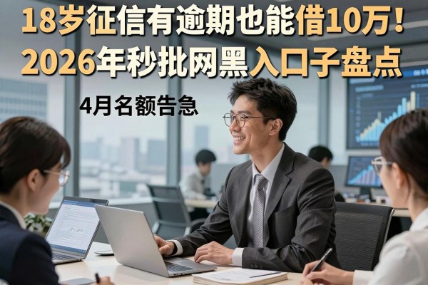 18岁征信有逾期也能借10万!2026年秒批网黑口子盘点,4月名额告急