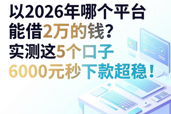 2026年哪个平台能借2万的钱?实测这5个口子6000元秒下款超稳!