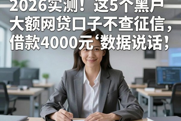 2026实测！这5个黑户大额网贷口子不查征信，借款4000元数据说话