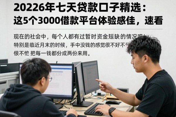2026年七天贷款口子精选：这5个3000借款平台体验感佳，速看！
