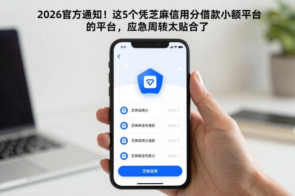 2026官方通知！这5个凭芝麻信用分借款的小额平台，应急周转太贴合了