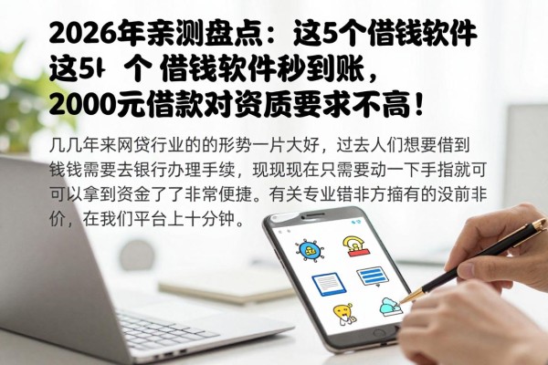 2026年亲测盘点：这5个借钱软件秒到账，2000元借款对资质要求不高！