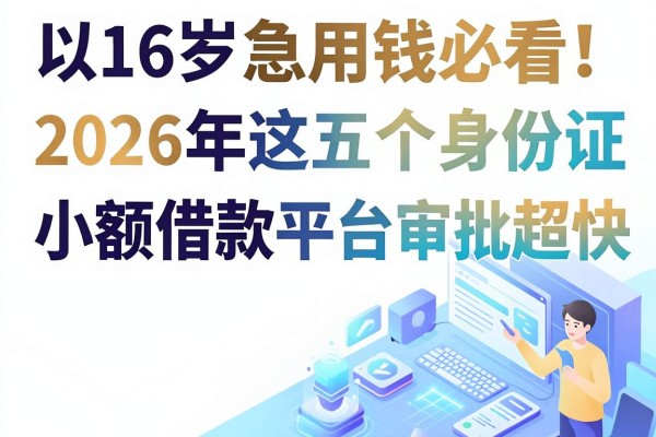 16岁急用钱必看!2026年这五个身份证小额借款平台审批超快