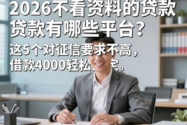 2026不看资料的贷款有哪些平台?这5个对征信要求不高,借款4000轻松搞定!