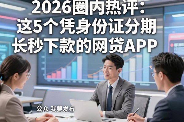 2026圈内热评:这5个凭身份证分期长秒下款的网贷APP,审核宽松秒到账