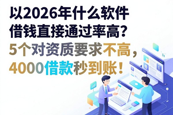 2026年什么软件借钱直接通过率高？这5个对资质要求不高，4000借款秒到账！