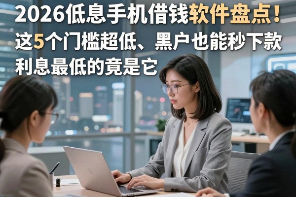 2026低息手机借钱软件盘点！这5个门槛超低、黑户也能秒下款，利息最低的竟是它？