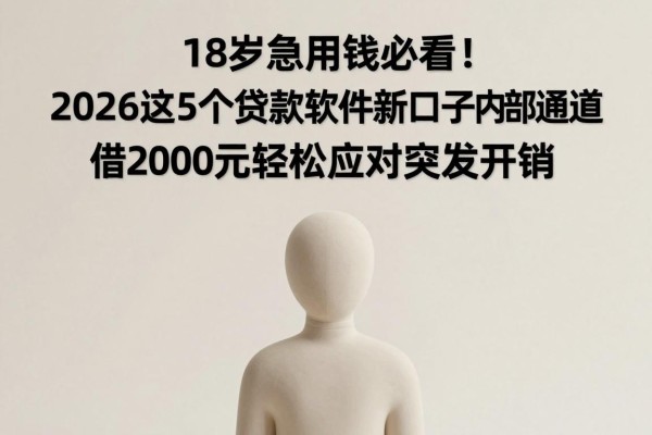 18岁急用钱必看!2026这5个贷款软件新口子内部通道,借2000元轻松应对突发开销