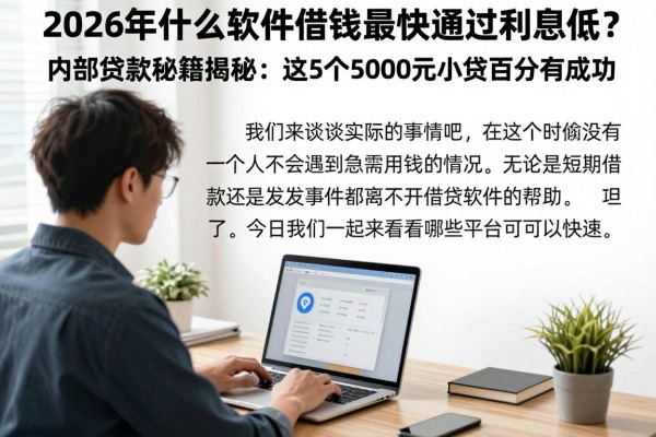 2026年什么软件借钱最快通过利息低？内部贷款秘籍揭秘：这5个5000元小贷百分百成功！