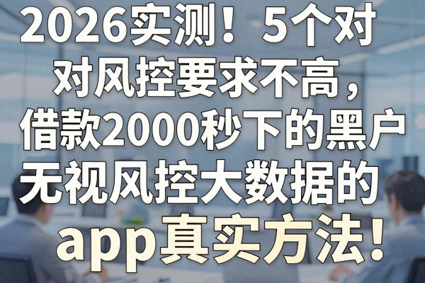 2026实测！5个对风控要求不高、借款2000秒下的黑户无视风控大数据的app真实方法