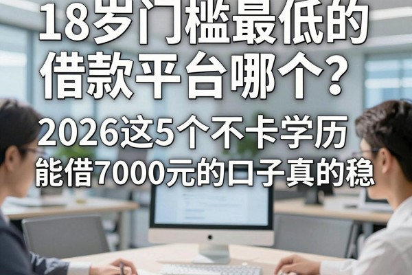 18岁门槛最低的借款平台哪个?2026这5个不卡学历、能借7000元的口子真的稳