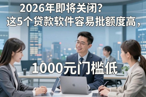 2026年即将关闭？这5个贷款软件容易批额度高，1000元门槛低到透明！