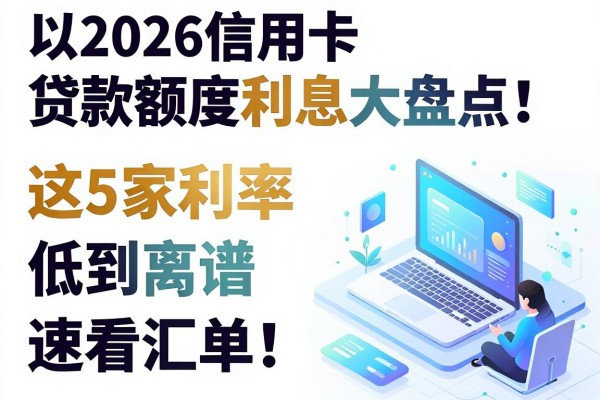 2026信用卡贷款额度利息大盘点！这5家利率低到离谱，速看汇总！
