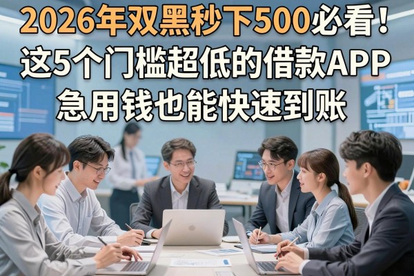 2026年双黑秒下500必看!这5个门槛超低的借款APP,急用钱也能快速到账