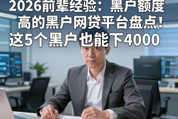 2026前辈经验：黑户额度高的黑户网贷平台盘点！这5个黑户也能下4000