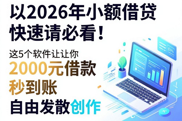2026年小额借贷快速申请必看！这5个软件让你2000元借款秒到账