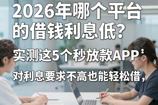 2026年哪个平台的借钱利息低？实测这5个秒放款APP，对利息要求不高也能轻松借！
