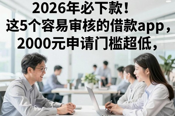 2026年必下款！这5个容易审核的借款app，2000元申请门槛超低