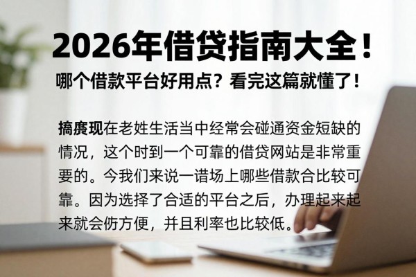 2026年借贷指南大全！哪个借款平台好用点？看完这篇就懂了！