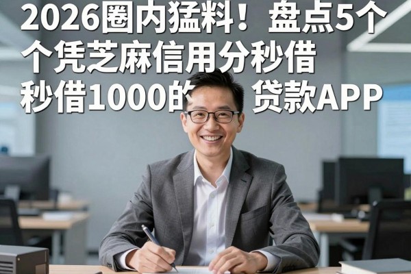 2026圈内猛料!盘点5个凭芝麻信用分秒借1000的贷款APP