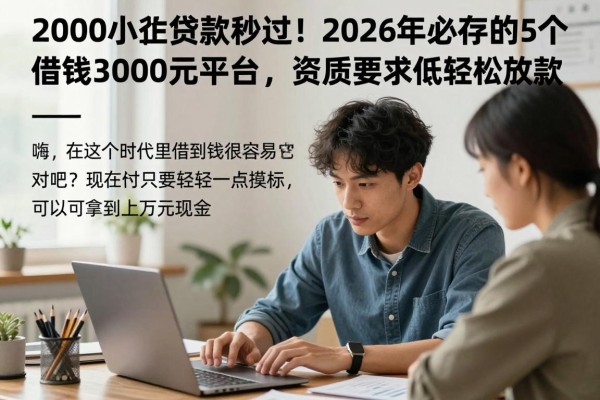 2000小额贷款秒过!2026年必存的5个借钱30000元平台,资质要求低轻松放款