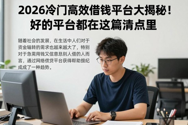 2026冷门高效借钱平台大揭秘!好的平台都在这篇清点里